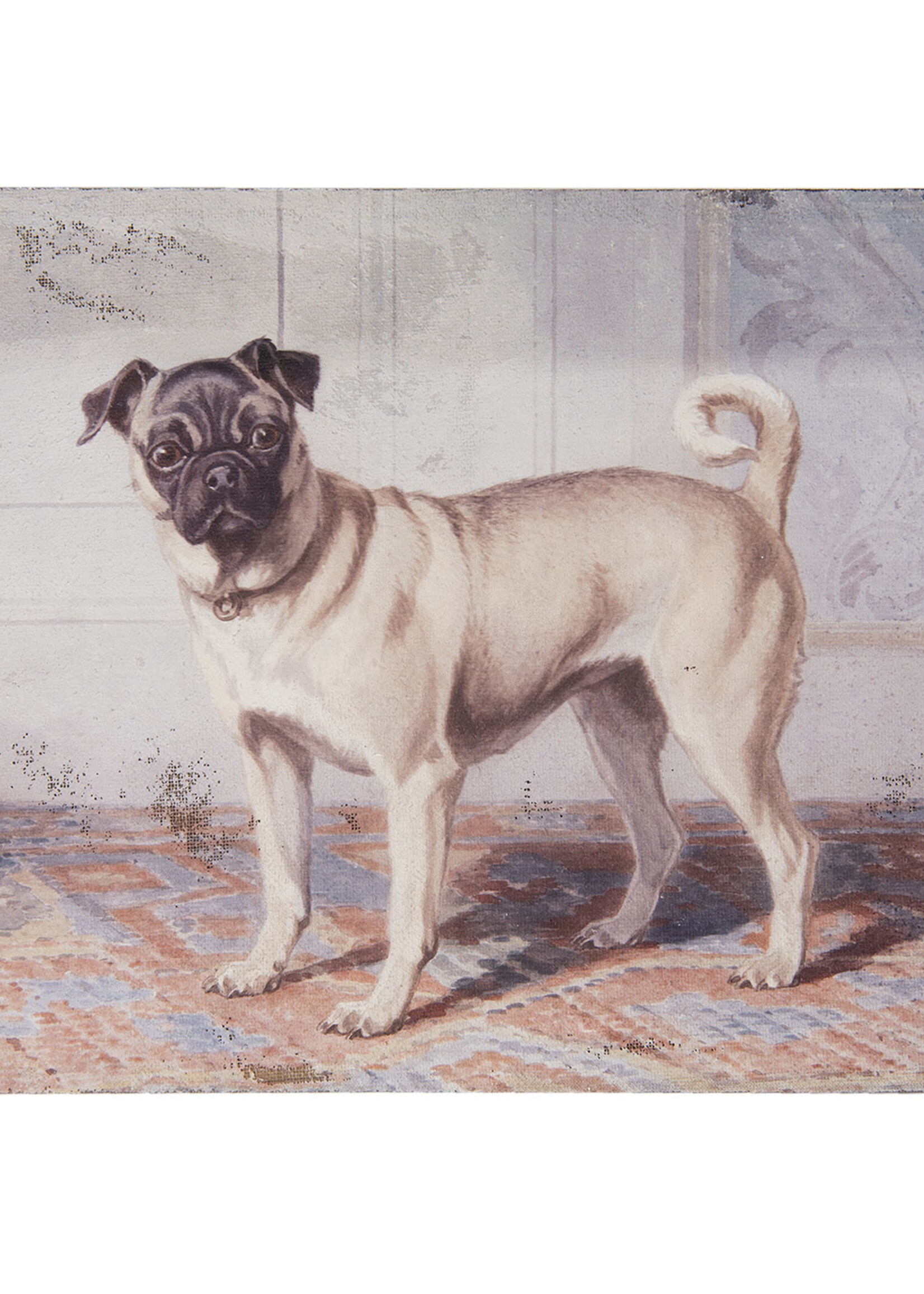 Clayre & Eef Schilderij hond 73*3*55 cm 50444