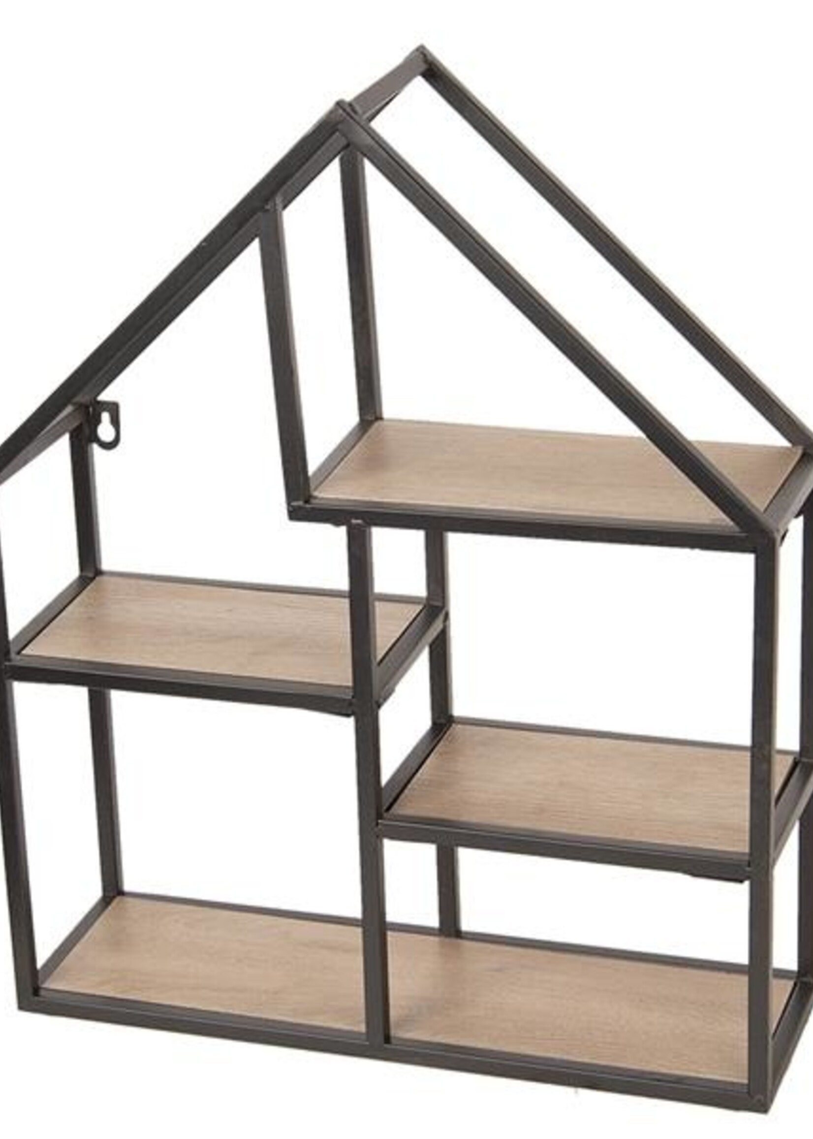 Clayre & Eef Wandrek metaal en hout 40*14*50 cm 64299