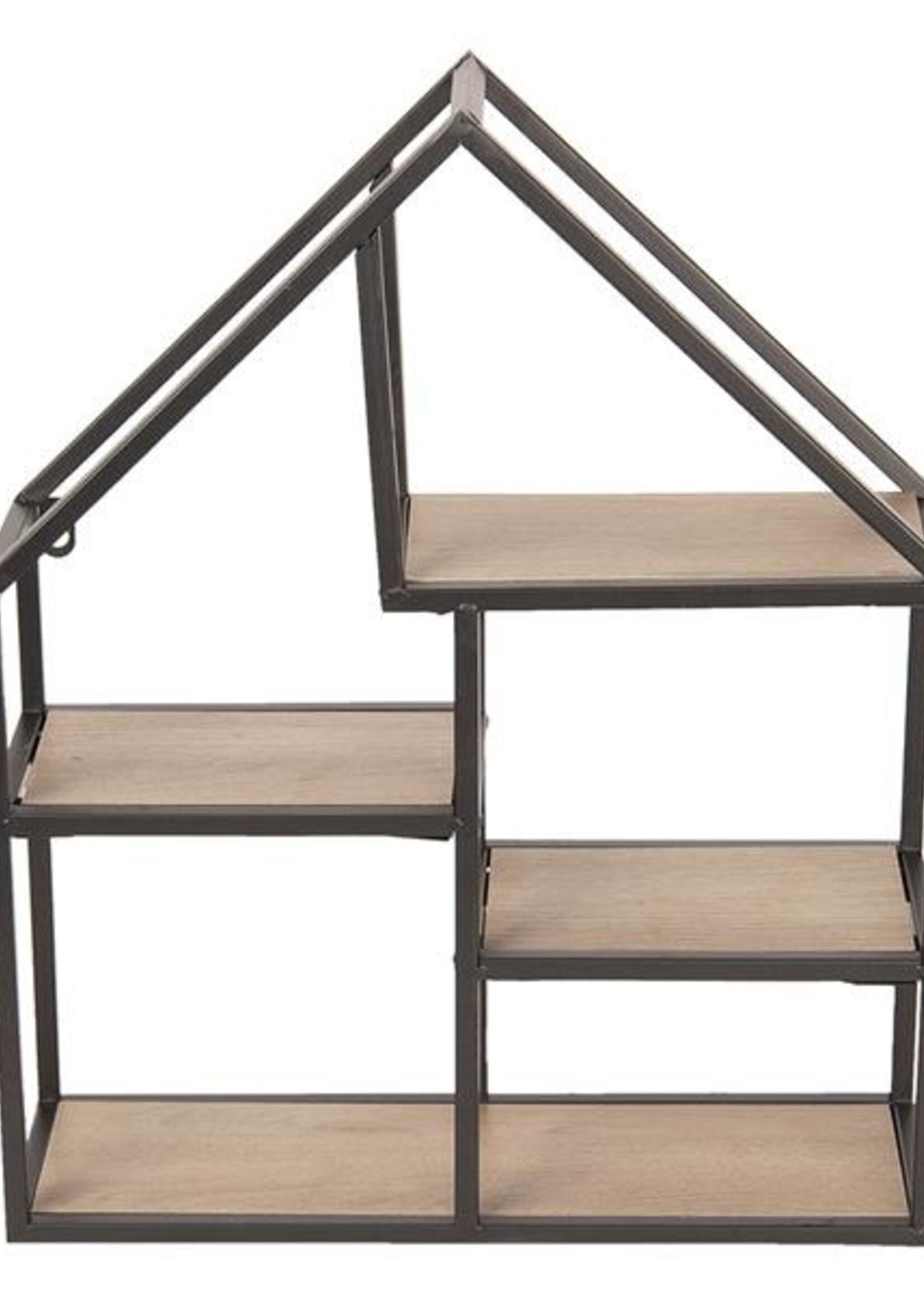 Clayre & Eef Wandrek metaal en hout 40*14*50 cm 64299