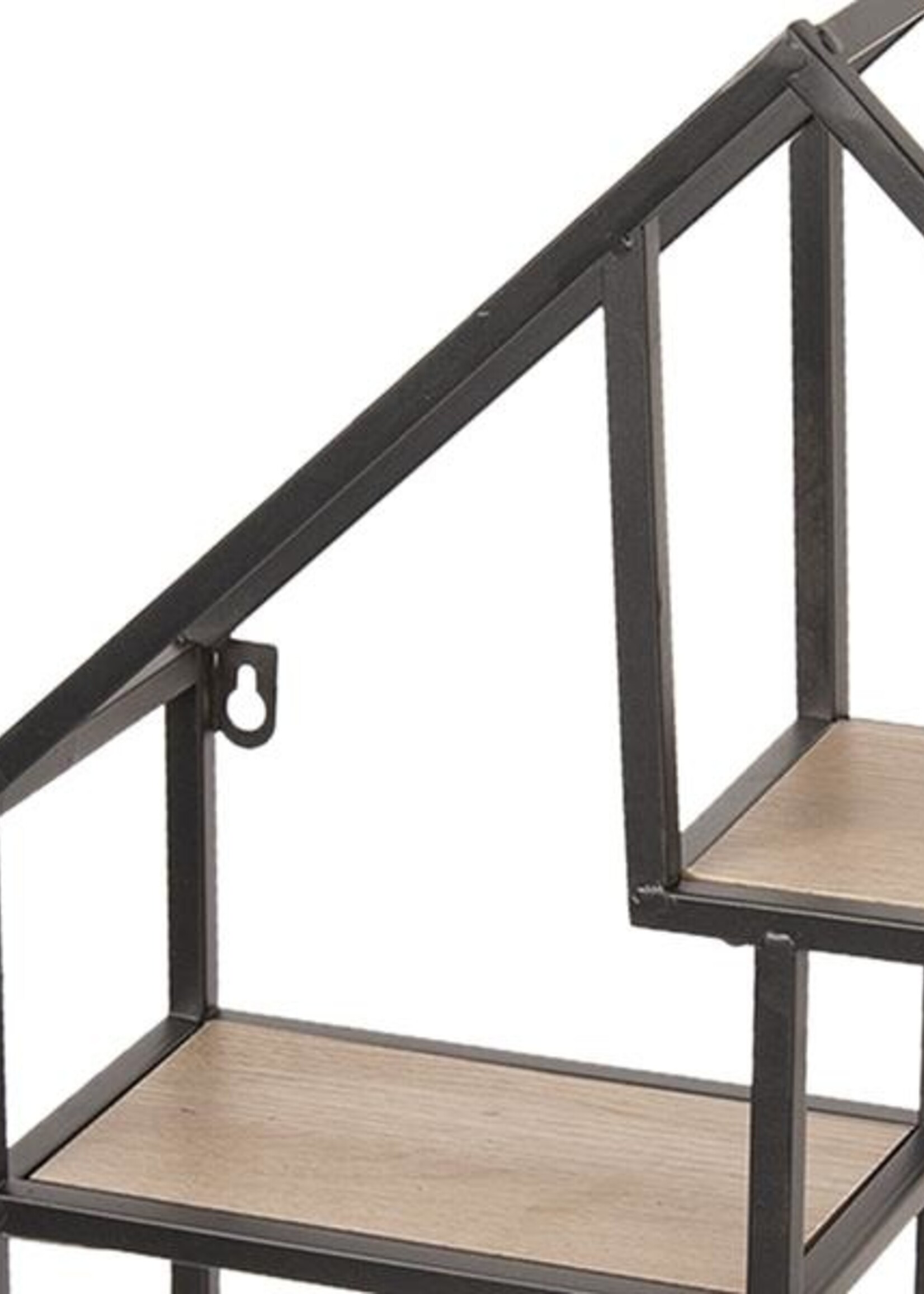 Clayre & Eef Wandrek metaal en hout 40*14*50 cm 64299