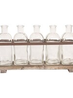 Clayre & Eef Support en métal avec vases (5) 42*9*22 cm 64303