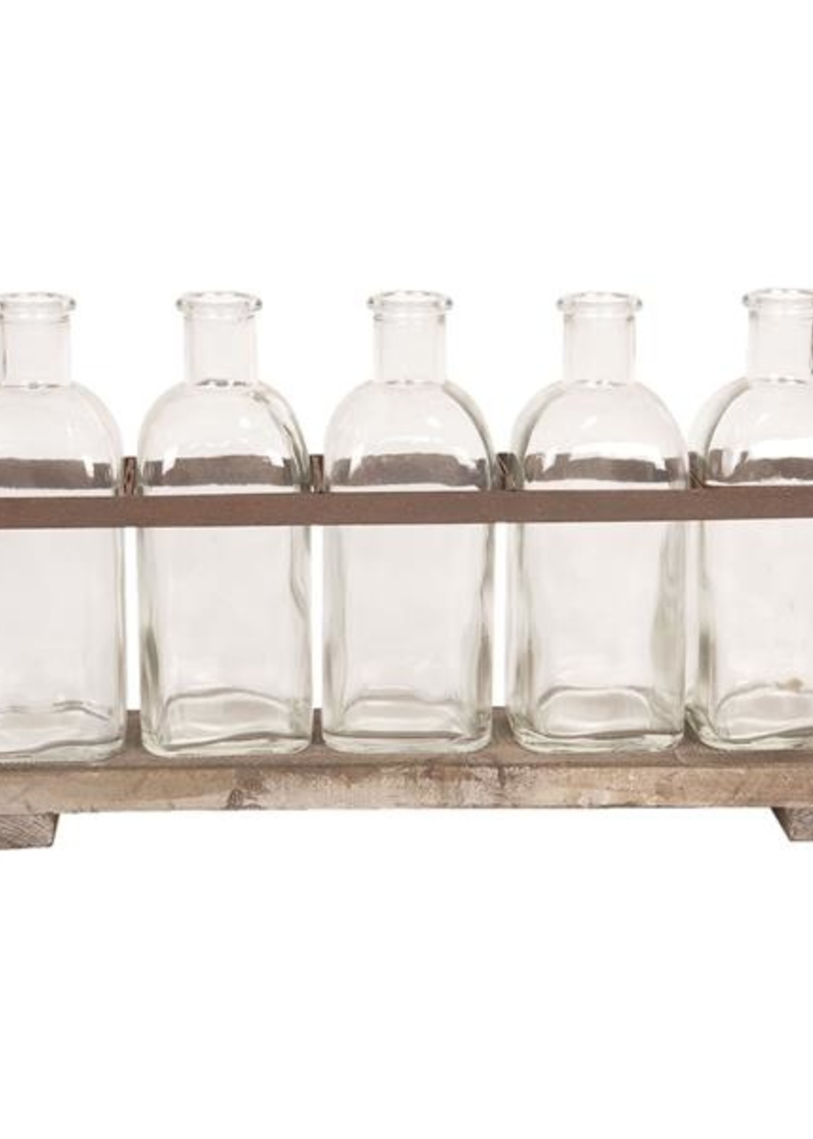 Clayre & Eef Support en métal avec vases (5) 42*9*22 cm 64303