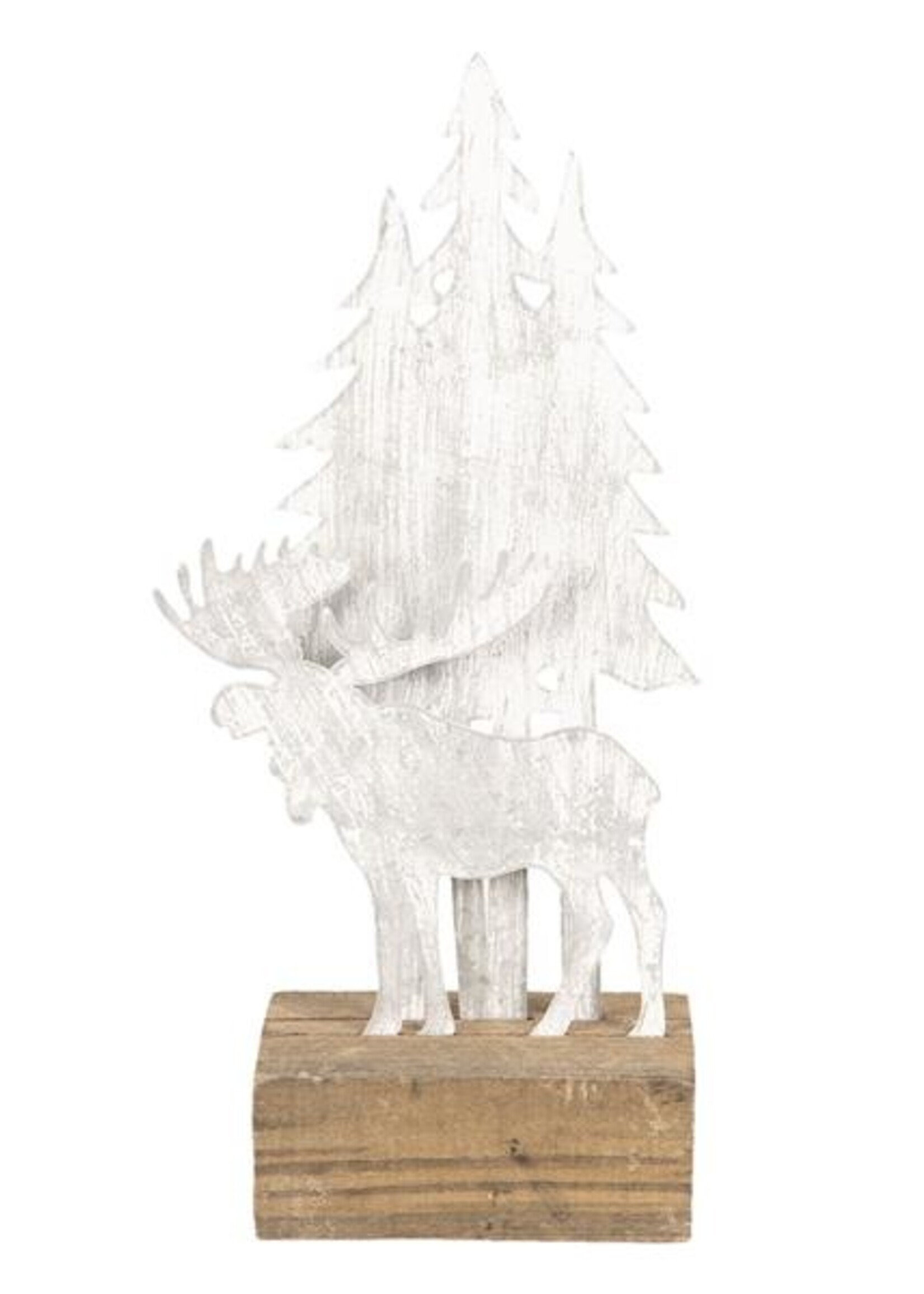 Clayre & Eef Décoration arbre de noel avec élan 13*8*28 cm 64312