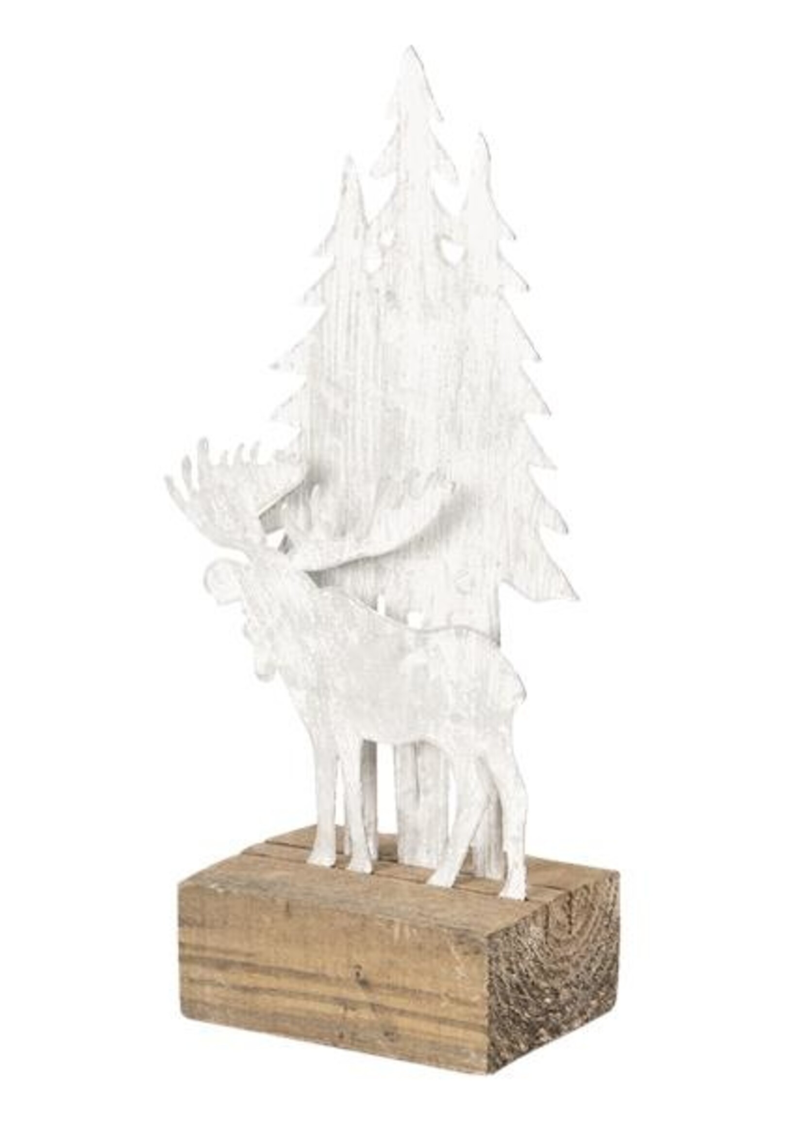 Clayre & Eef Décoration arbre de noel avec élan 13*8*28 cm 64312