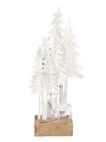 Clayre & Eef Décoration arbres et cerf 17*8*34 cm 64313
