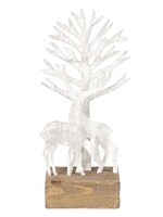 Clayre & Eef Decoratie boom en herten 12*8*27 cm 64315