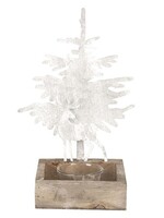 Clayre & Eef Photophore avec arbre et cerf 14*10*21 cm 64317