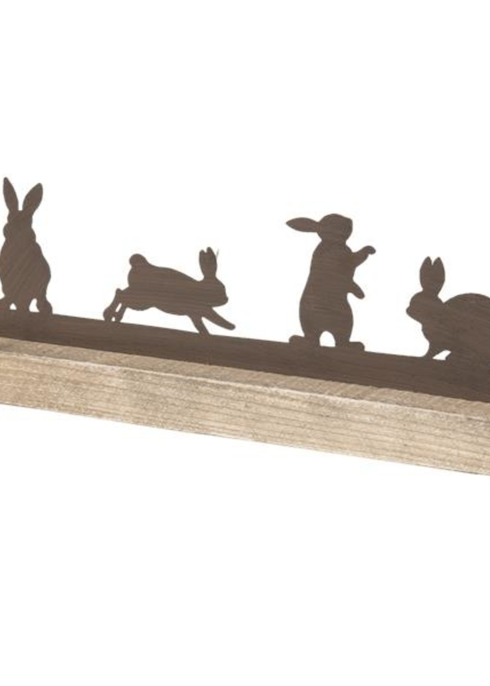 Clayre & Eef Décoration lapins 35*5*12 cm 64321