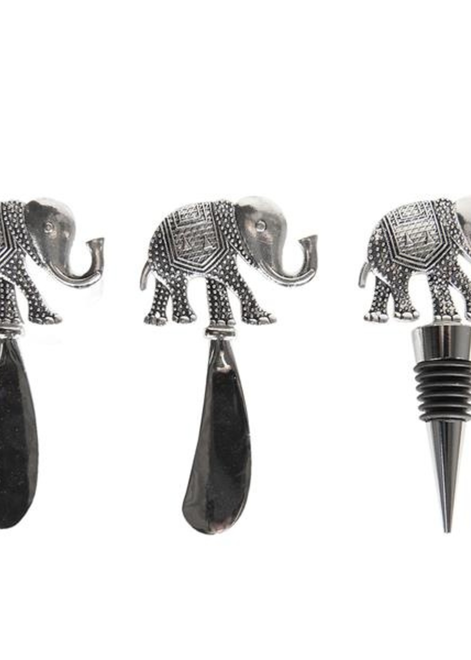 Clayre & Eef Bouchon de bouteille et couteaux à fromage 17*16*4 cm 64347