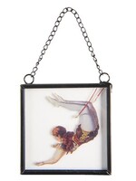 Clayre & Eef Pendentif en verre 7*1*7 cm 64393