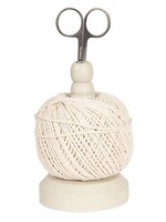 Clayre & Eef Touwhouder met schaar Ø 8*12 cm 64395