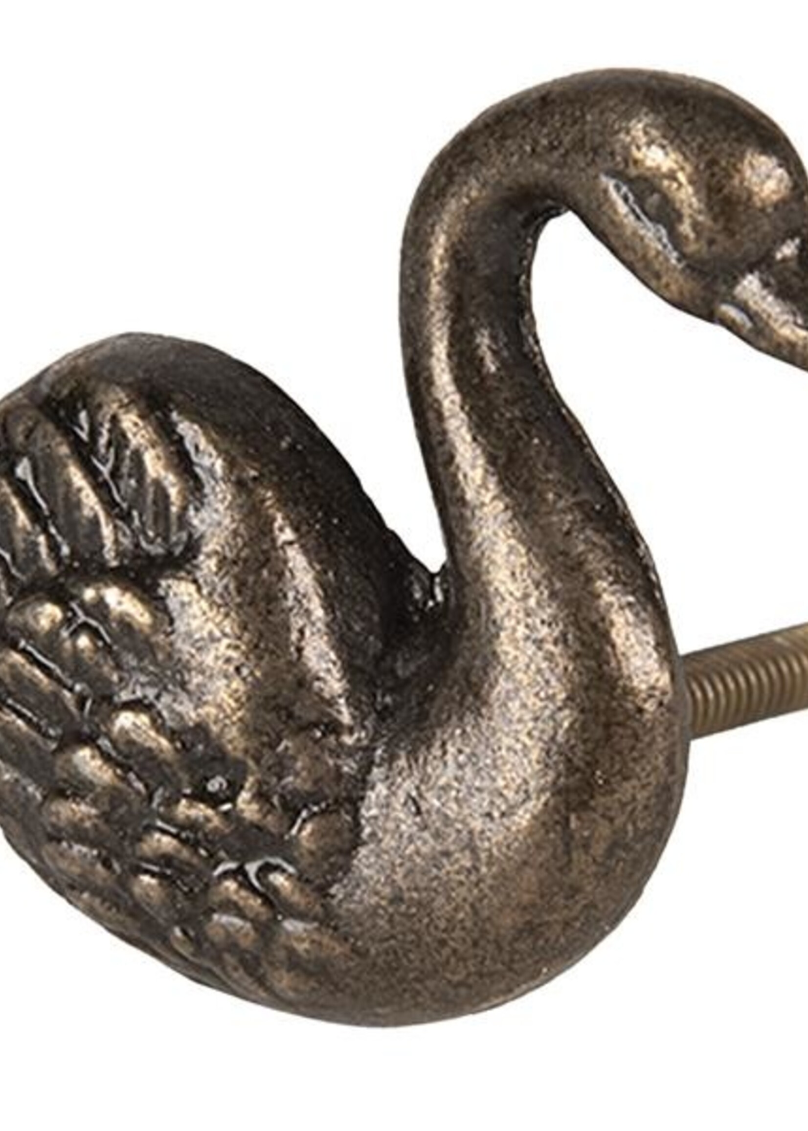 Clayre & Eef Bouton de porte cygne 6*6 cm 64523