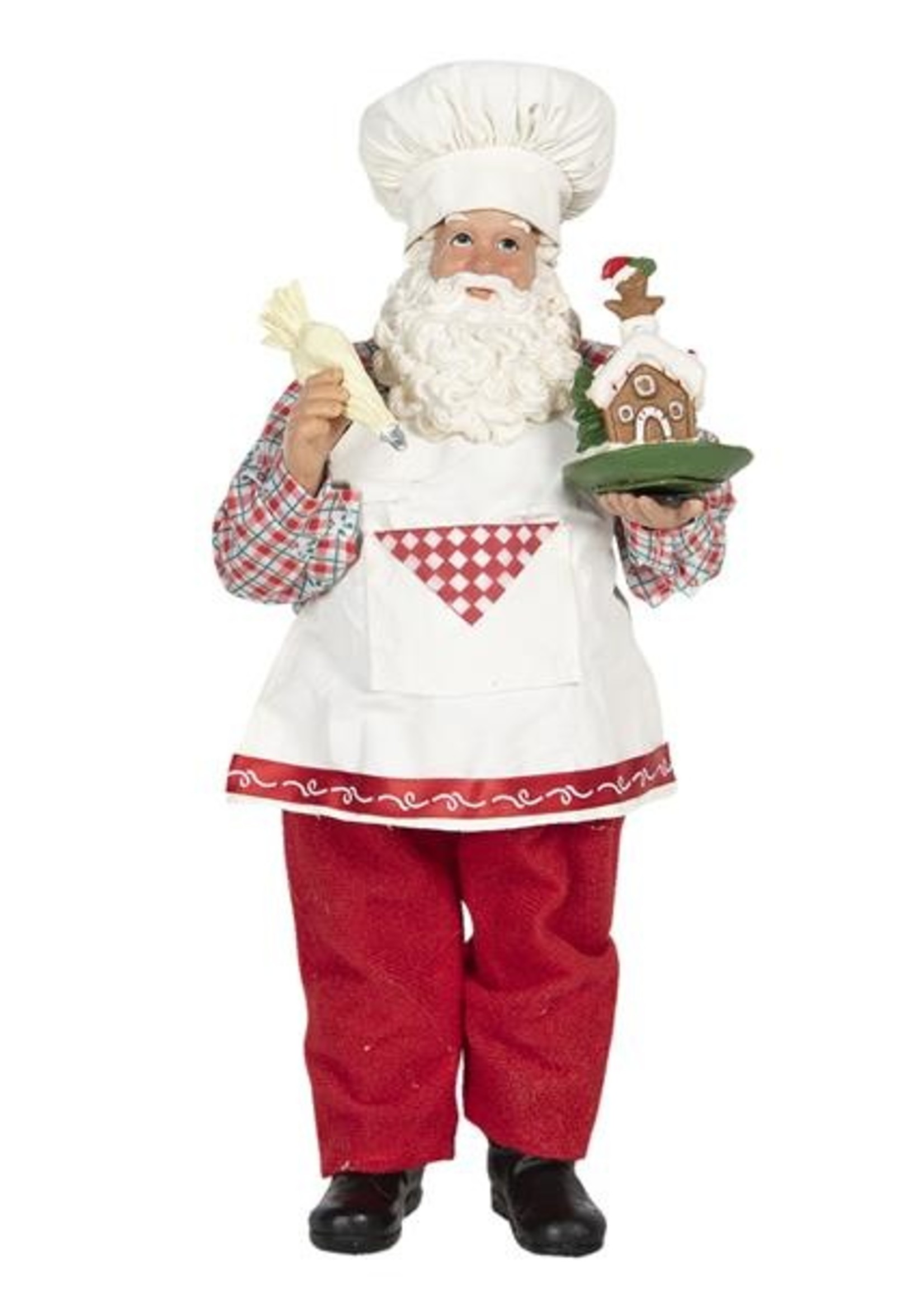 Clayre & Eef Décoration Père Noël 13*10*28 cm 64648