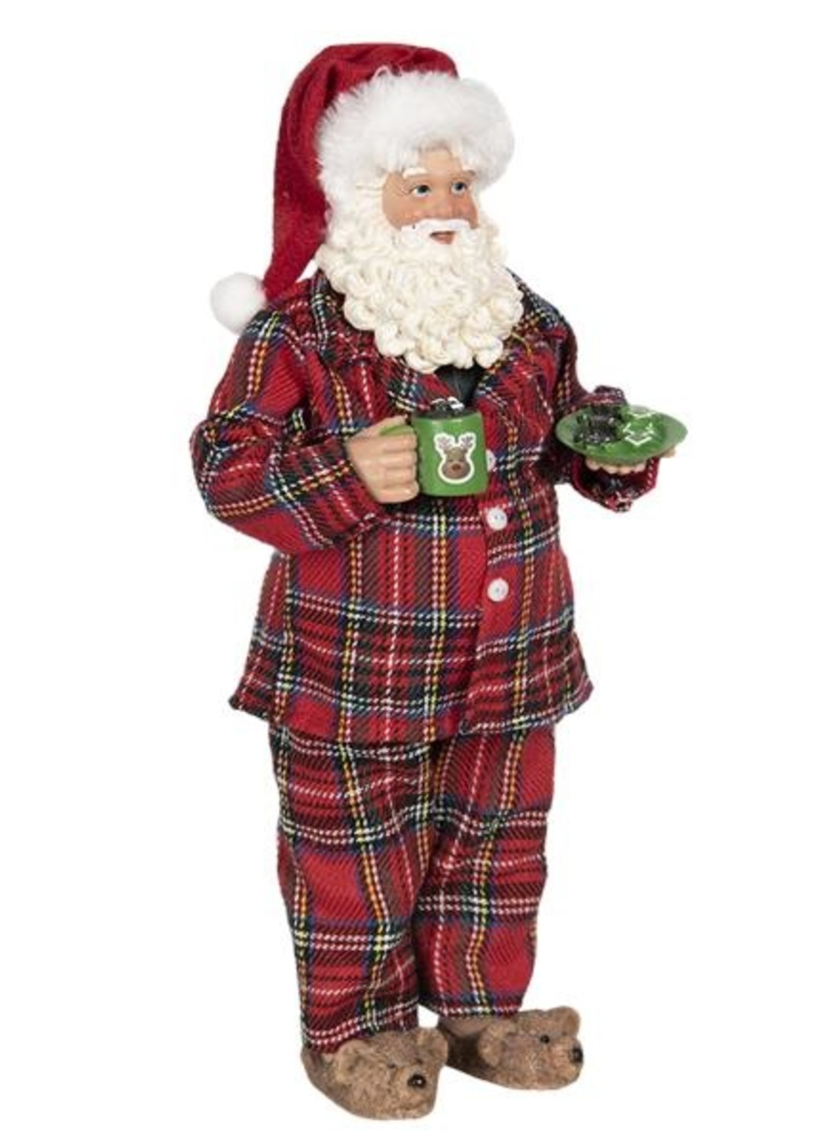 aankleden Schijn Continent Clayre & Eef / Kerstdecoratie Kerstman Rood, Groen 14*10*28 cm / 14*10*28  cm / 64650 / Thils.be - Thils