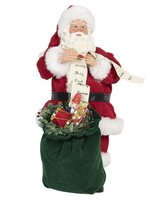 Clayre & Eef Decoratie kerstman 17*13*28 cm 64651