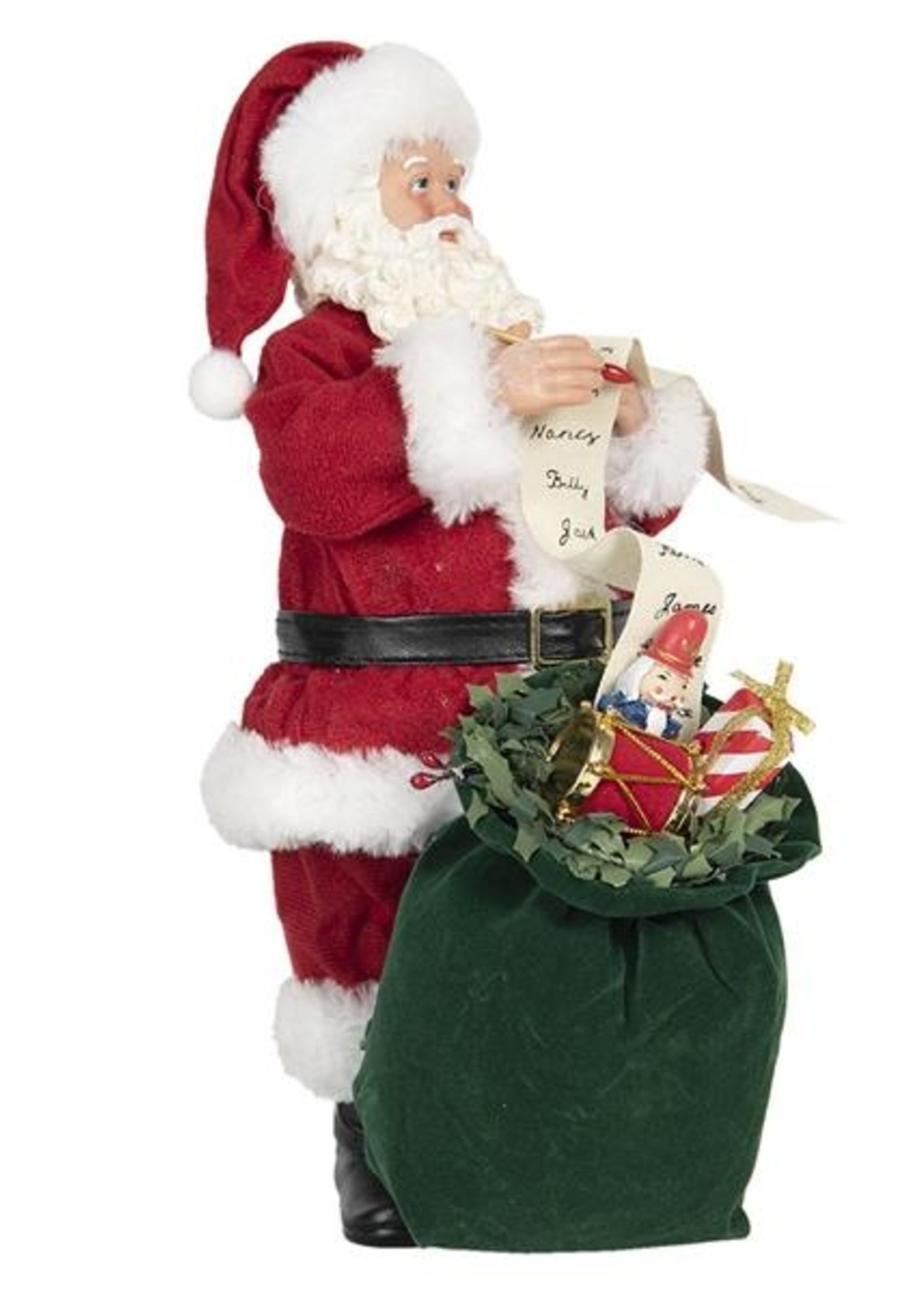 Clayre & Eef Decoratie kerstman 17*13*28 cm 64651