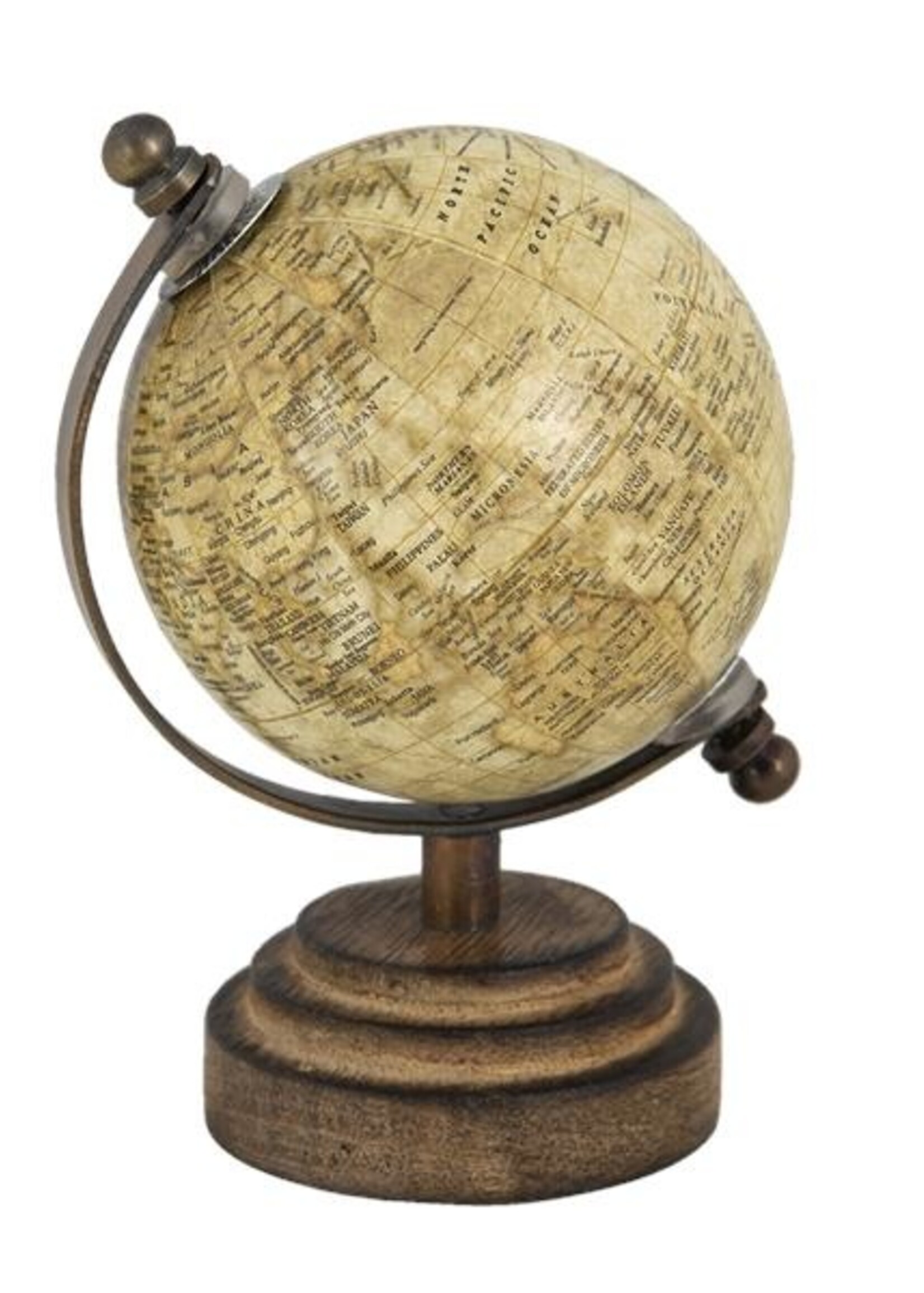 Clayre & Eef Globe terrestre 8*8*13 cm 64659