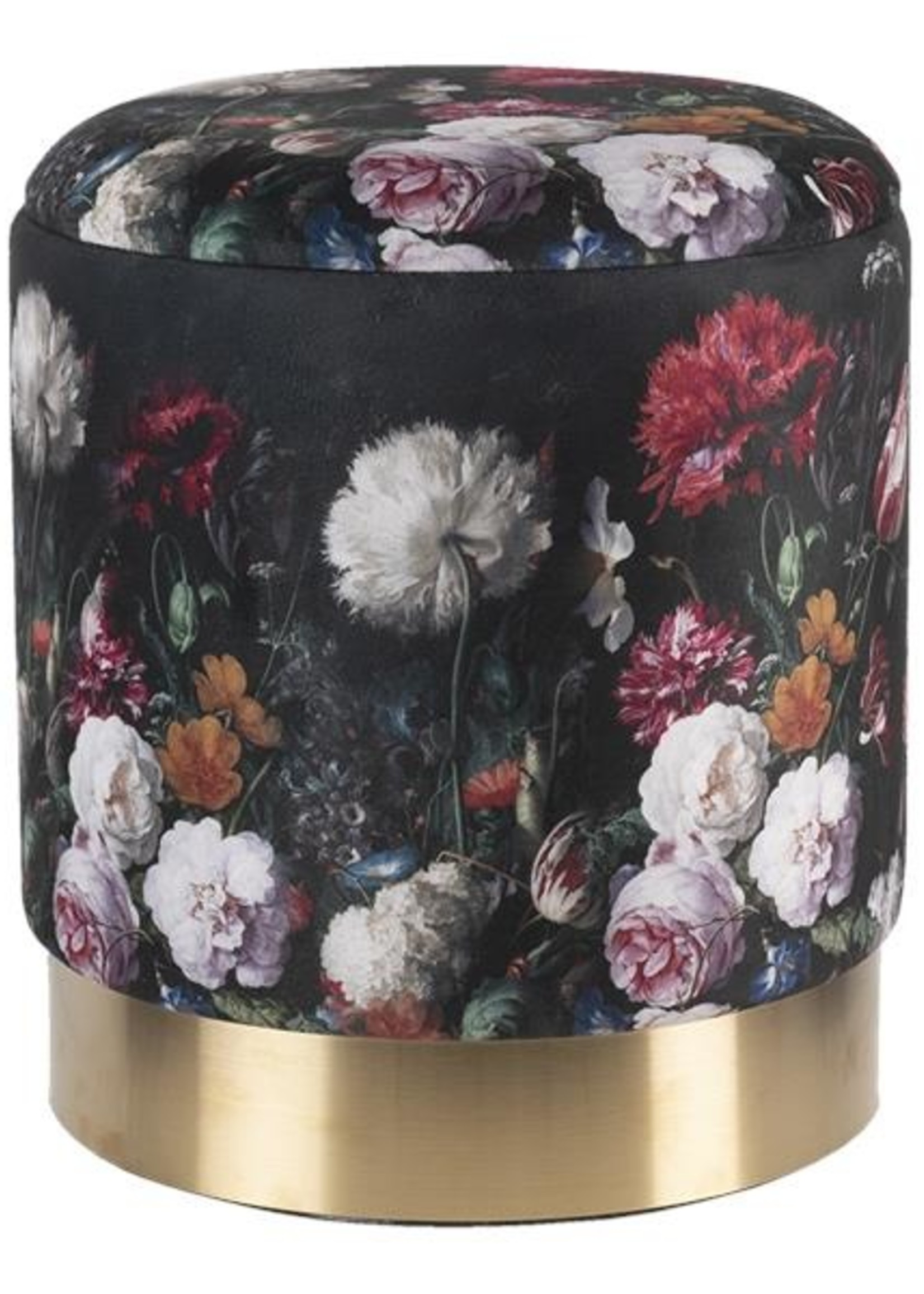 Clayre & Eef Hocker (3) met opbergvak Ø 40*45 / Ø 35*40 / Ø 30*35 cm 64729