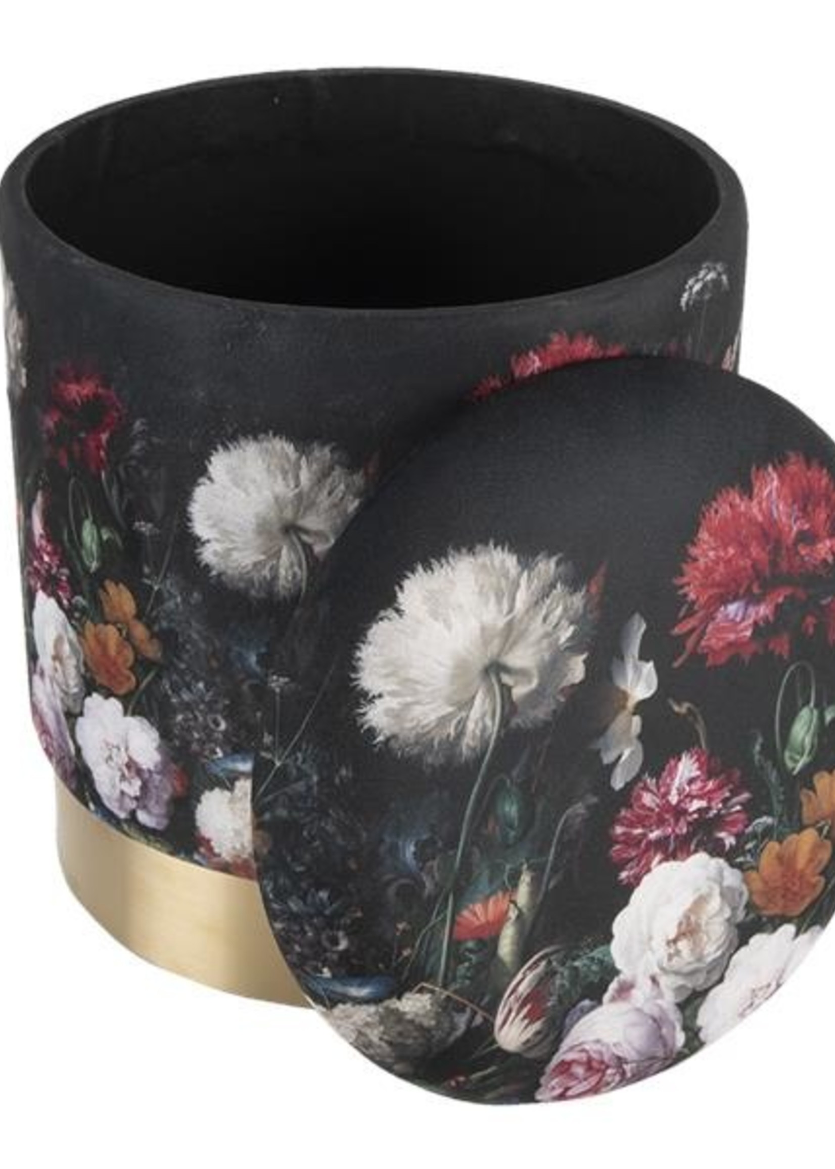 Clayre & Eef Hocker (3) met opbergvak Ø 40*45 / Ø 35*40 / Ø 30*35 cm 64729