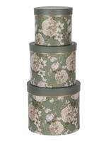 Clayre & Eef Boite de chapeau (3) Ø 20*17 / Ø 17*15 / Ø 14*13 cm 64743