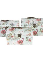 Clayre & Eef Décoration valise (3) 26*18*16/24*16*14/22*14*12 cm 64748