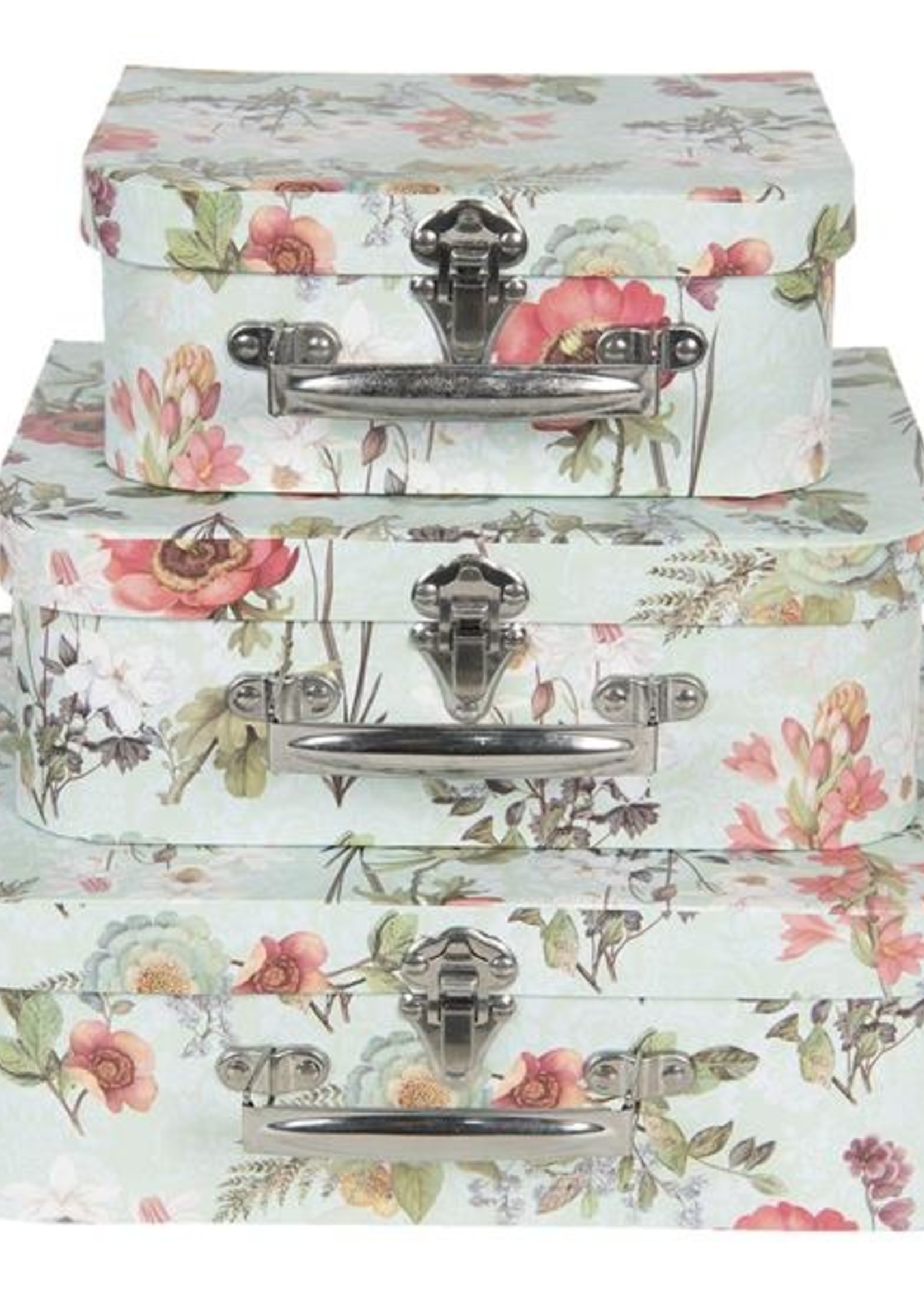 Clayre & Eef Decoratie koffer (3) 30*21*9/25*18*9/20*16*8 cm 64749