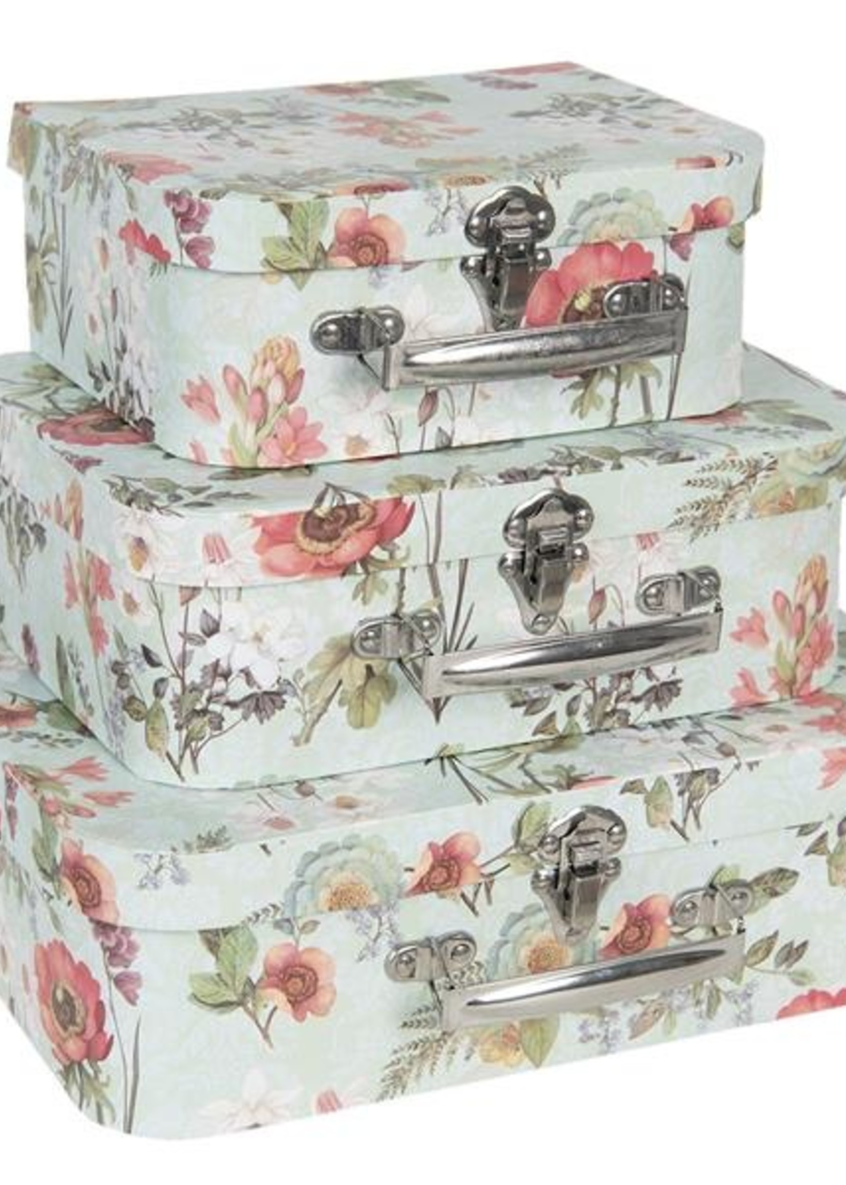 Clayre & Eef Decoratie koffer (3) 30*21*9/25*18*9/20*16*8 cm 64749