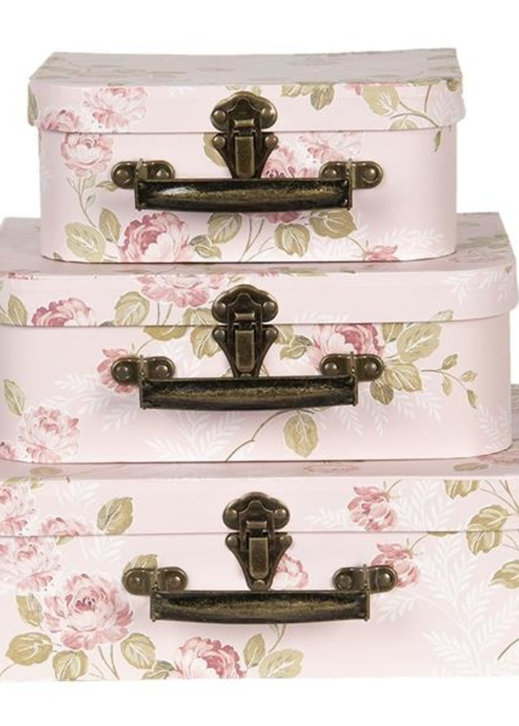 Clayre & Eef Decoratie koffer (3) 30*21*9/25*18*9/20*16*8 cm 64751