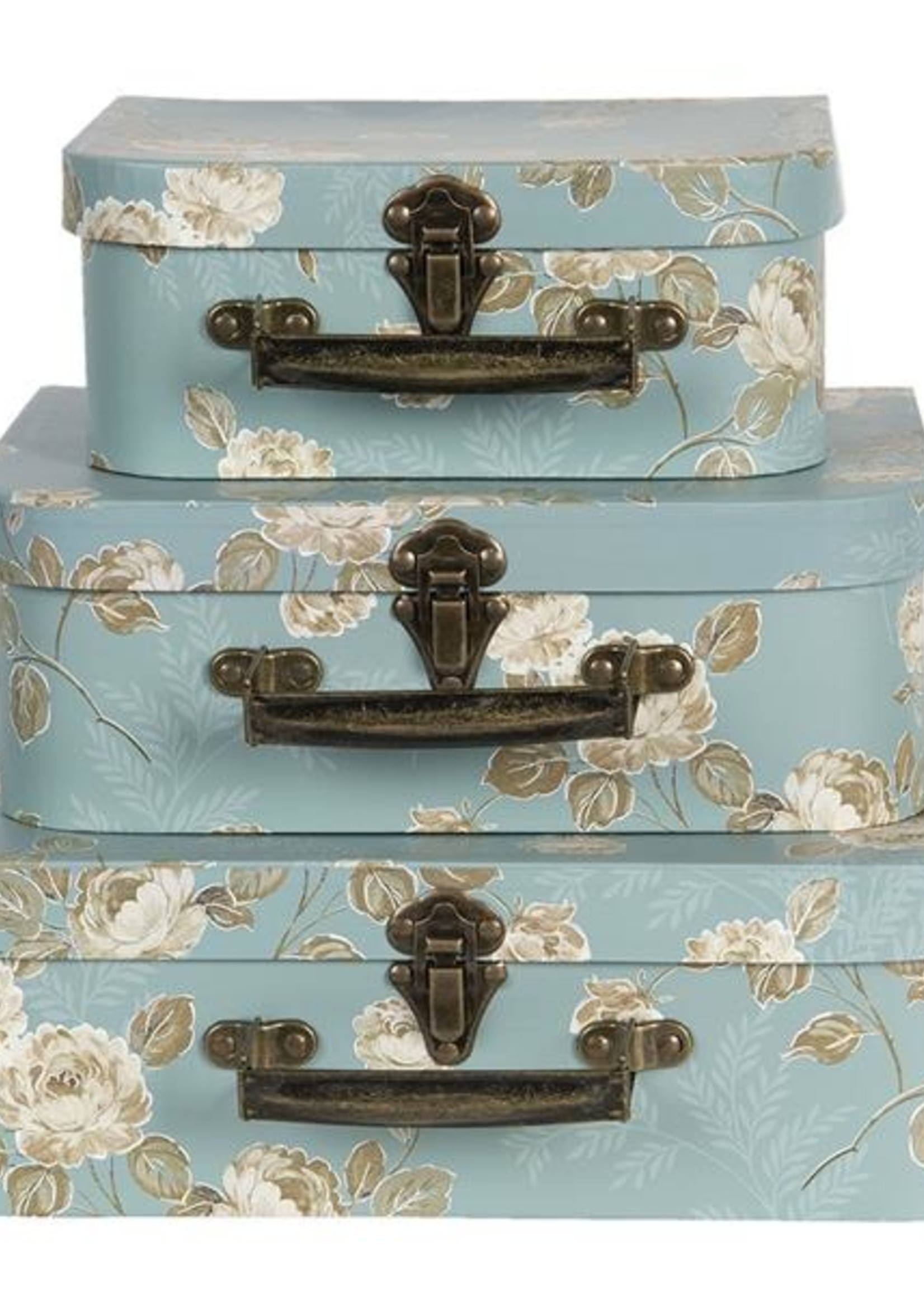 Clayre & Eef Decoratie koffer (3) 30*21*9/25*18*9/20*16*8 cm 64753