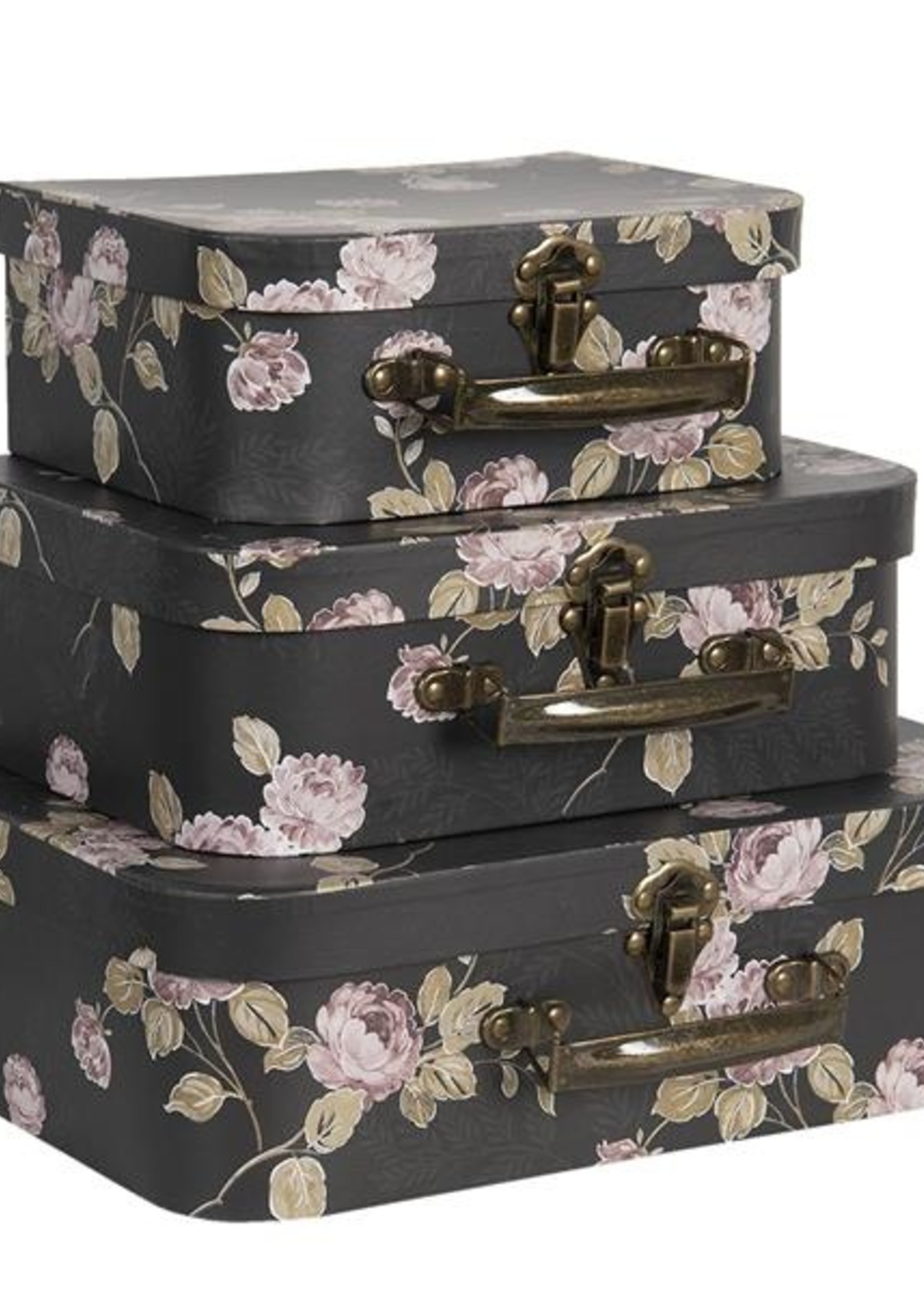 Clayre & Eef Décoration valise (3) 30*21*9/25*18*9/20*16*8 cm 64754