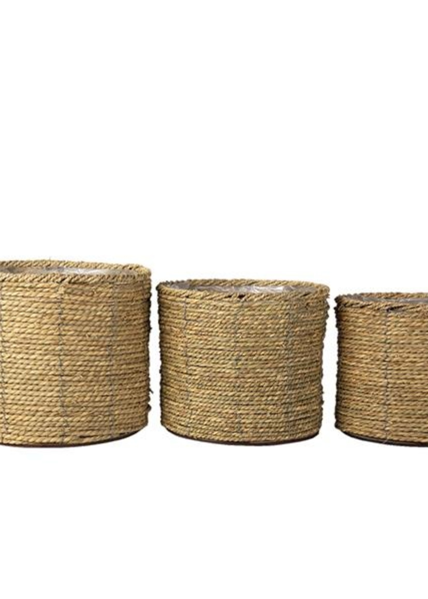 Clayre & Eef Porte plantes (3) Ø 30*23/Ø 26*21/Ø 21*20 cm 64851