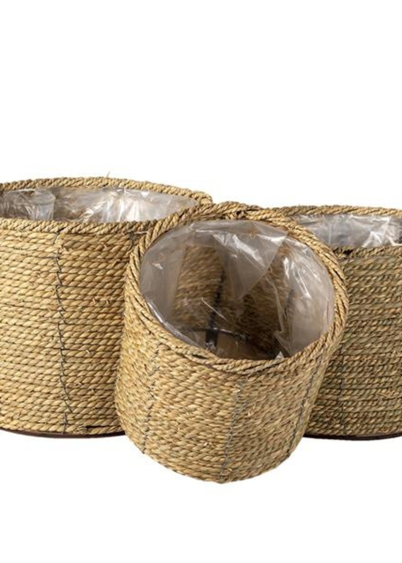 Clayre & Eef Porte plantes (3) Ø 30*23/Ø 26*21/Ø 21*20 cm 64851