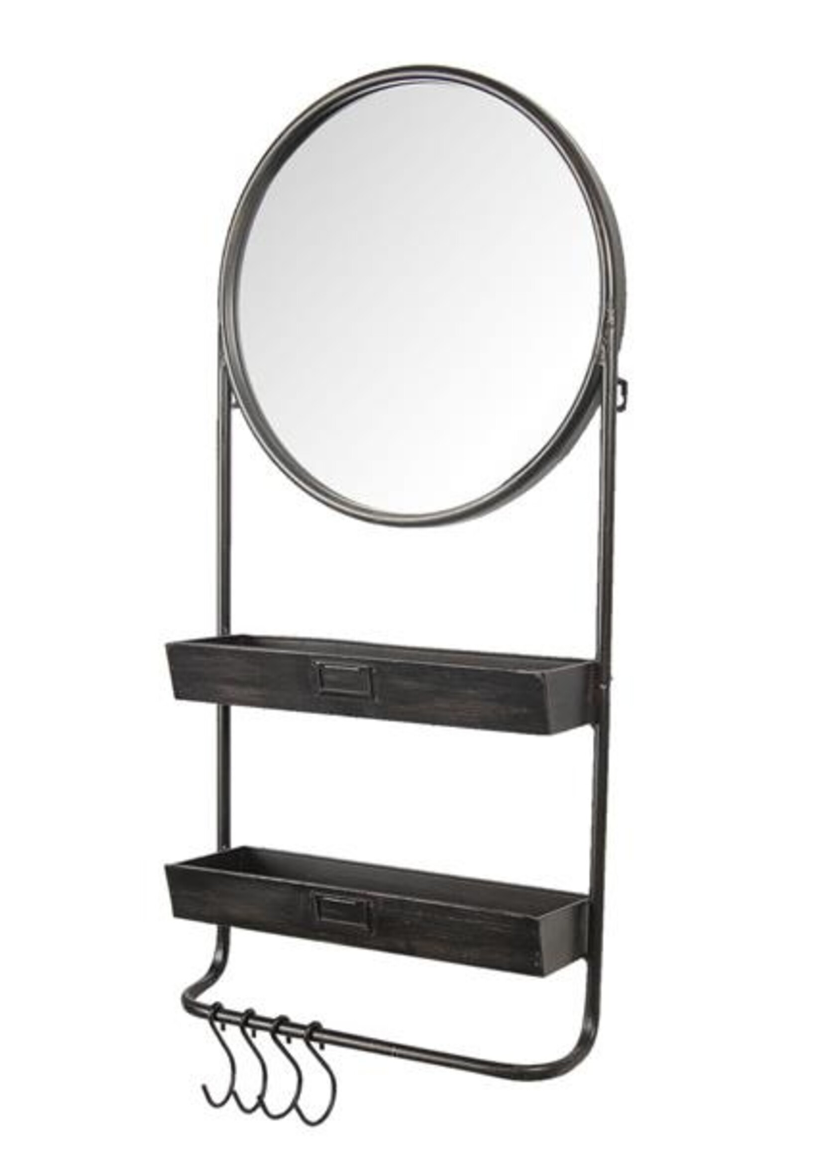 Clayre & Eef Miroir avec étagère 38*12*89 cm 52S194