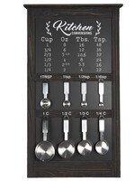 Clayre & Eef Tekstbord met maatschepjes 43*6*74 cm 5H0457