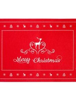 Clayre & Eef | Placemat | 45*30 cm | Rood | 100% Katoen | FE040.024