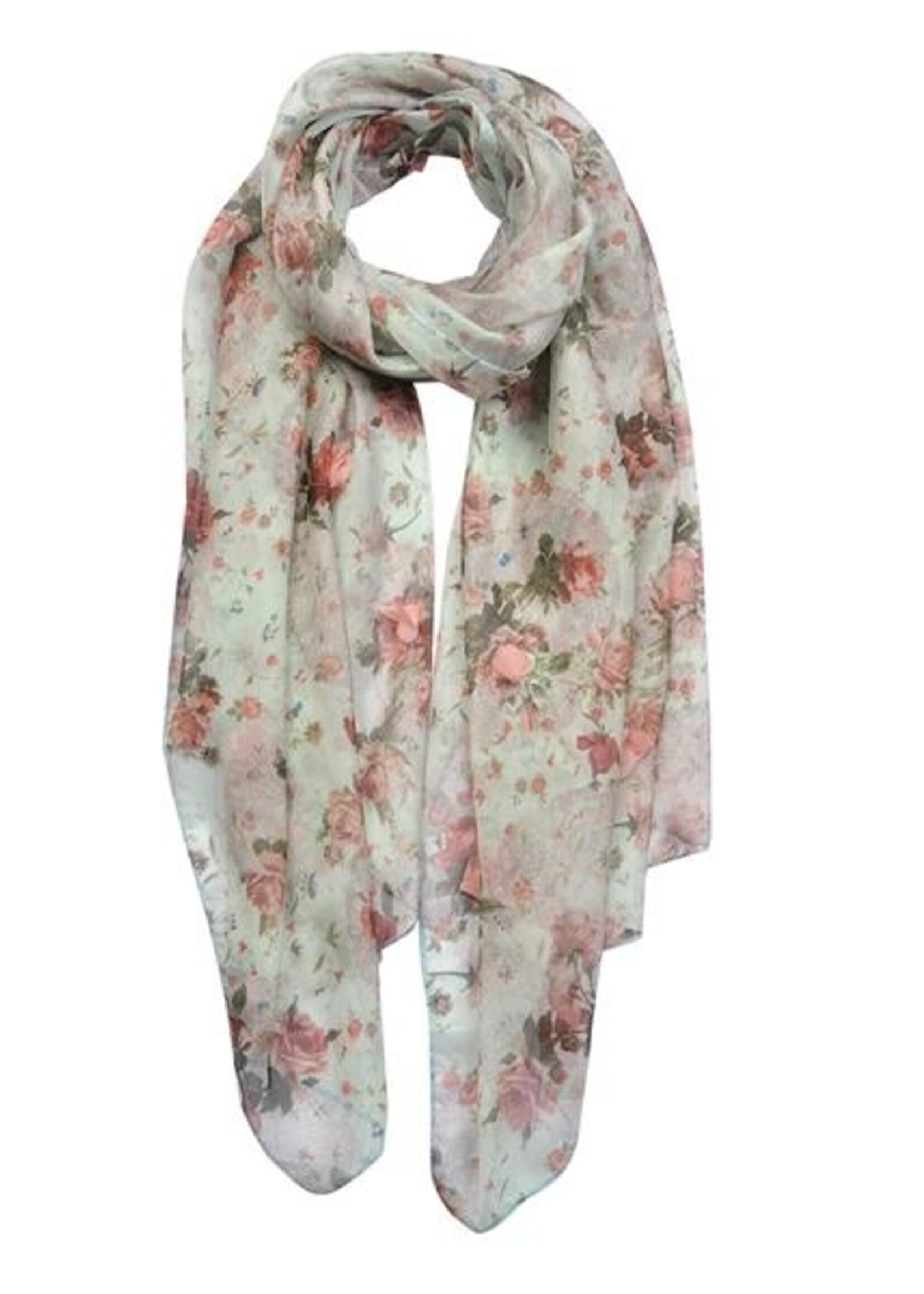 Clayre & Eef Sjaal 70*180 cm roze MLSC0402