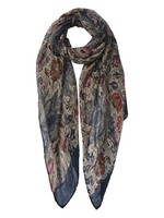 Clayre & Eef Sjaal 80*180 cm blauw MLSC0455BL