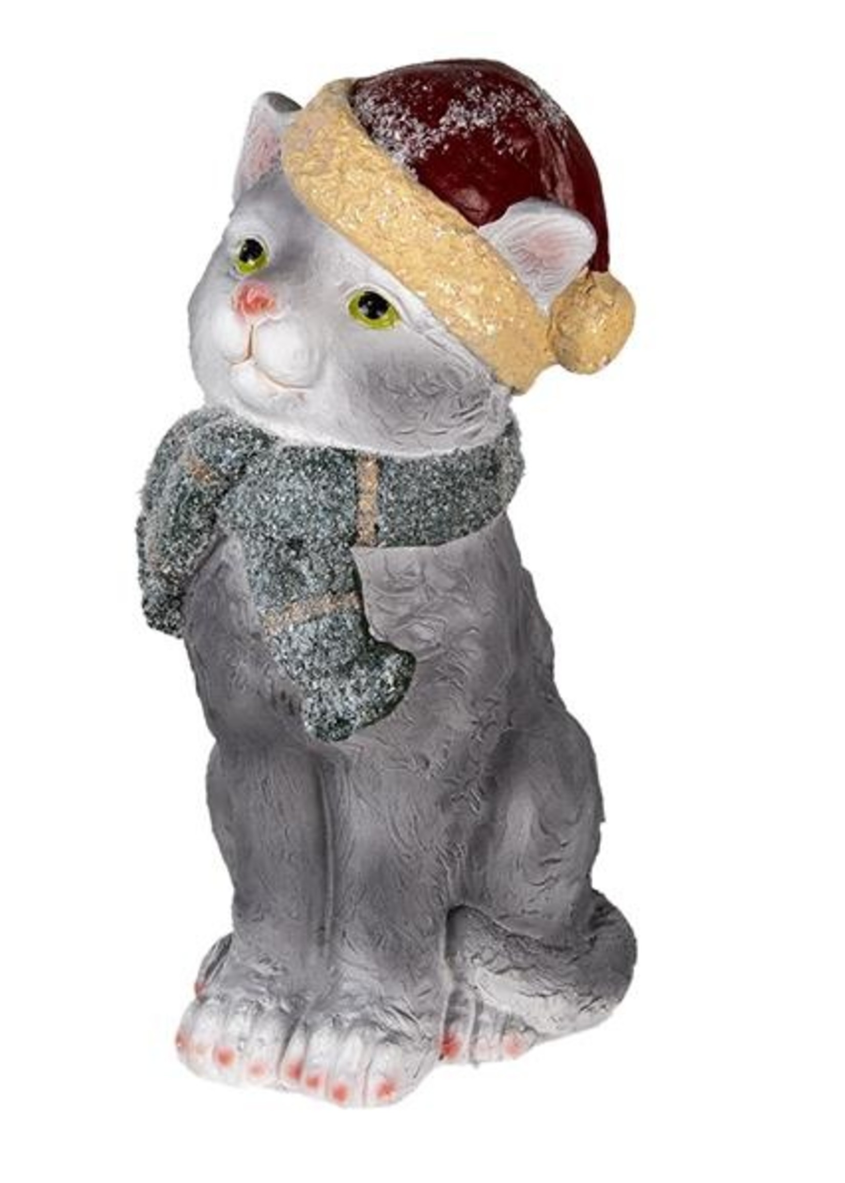 Clayre & Eef Decoratie kat  18*21*42 cm 6MG0016