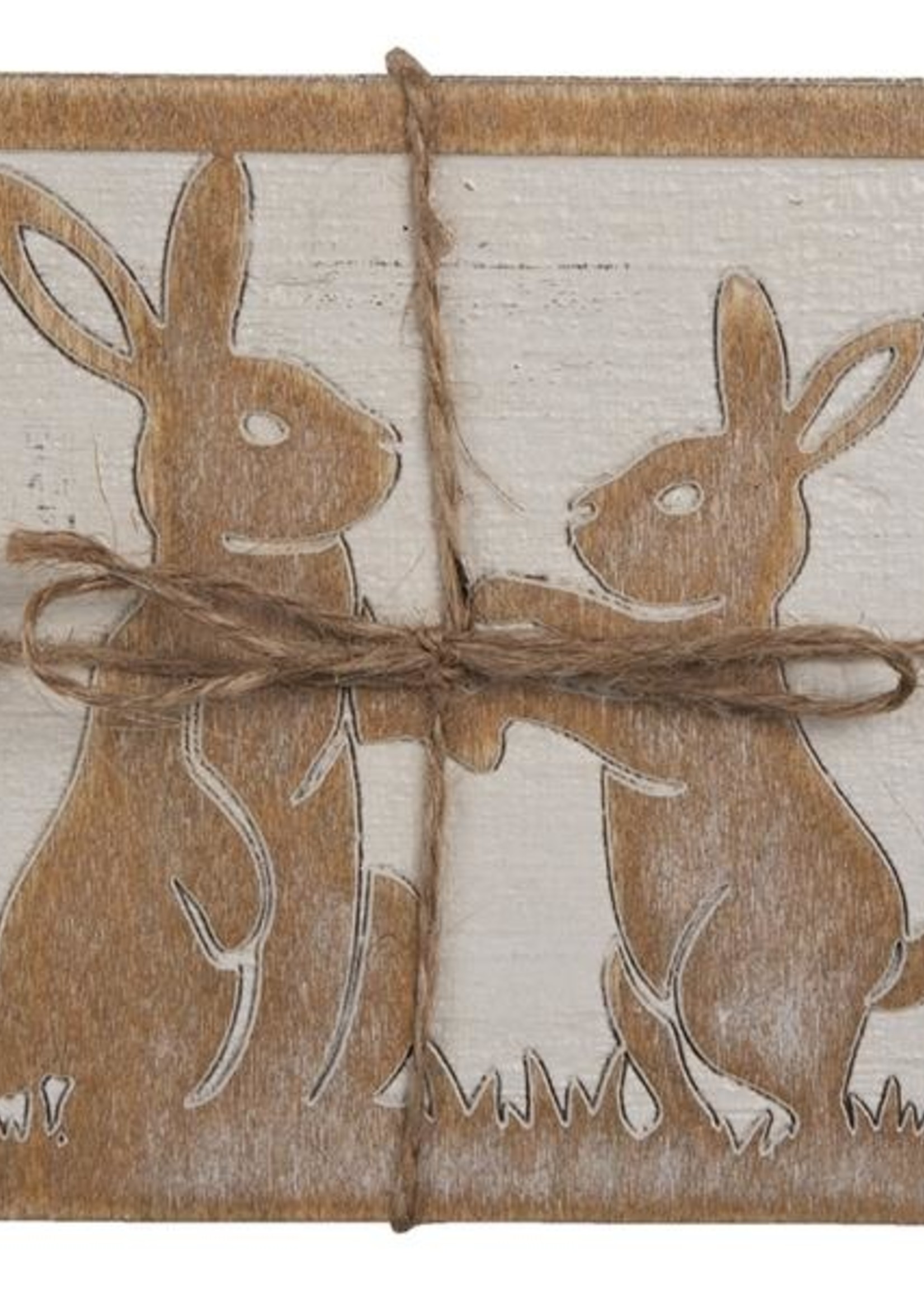 Clayre & Eef Onderzetters (set van 4) 10*10 cm 6H2071