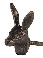 Clayre & Eef Bouton de porte lapin 6*6 cm 64524