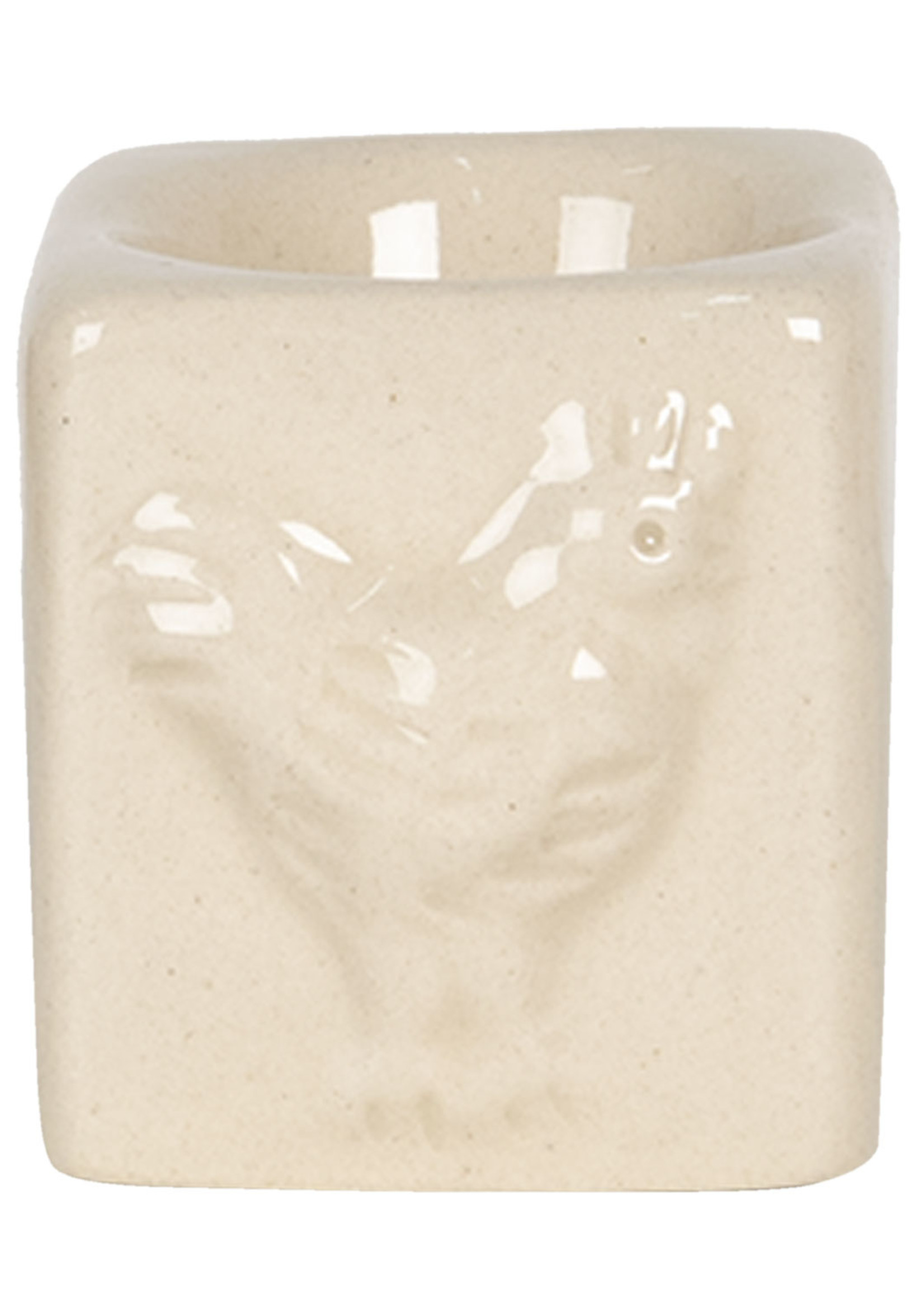 Clayre & Eef Eierdopjes (4) op houten schaal 26*9*7 cm 64542