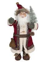 Clayre & Eef Decoratie kerstman 14*11*30 cm 64639