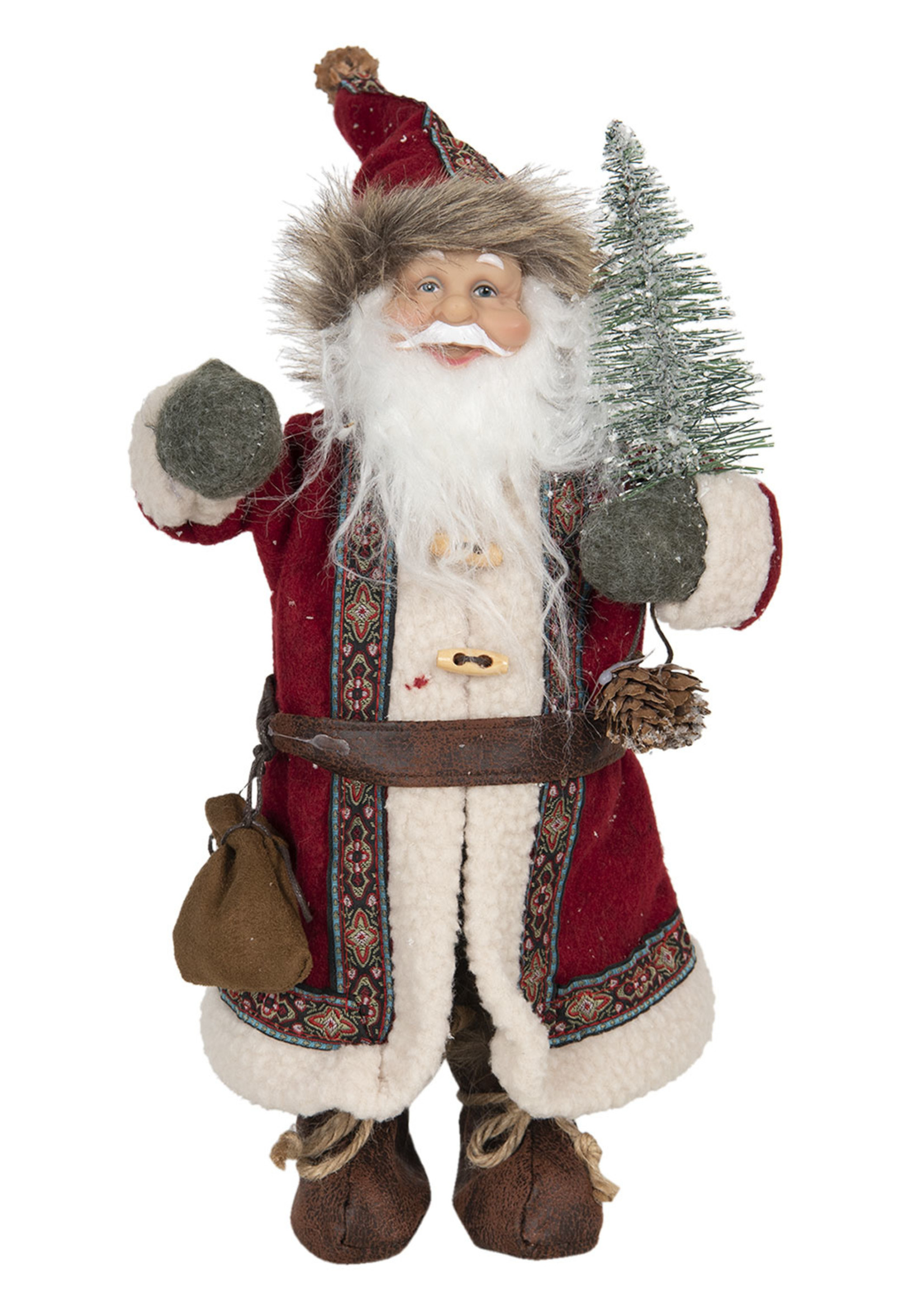 tack weer Manoeuvreren Clayre & Eef / Kerstdecoratie Beeld Kerstman Rood 14*11*30 cm / 14*11*30 cm  / 64639 / Thils.be - Thils