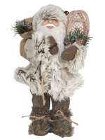 Clayre & Eef Decoratie kerstman 15*11*30 cm 64642