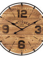 Clayre & Eef Wandklok Ø 60*5 cm / 1*AA 5KL0127