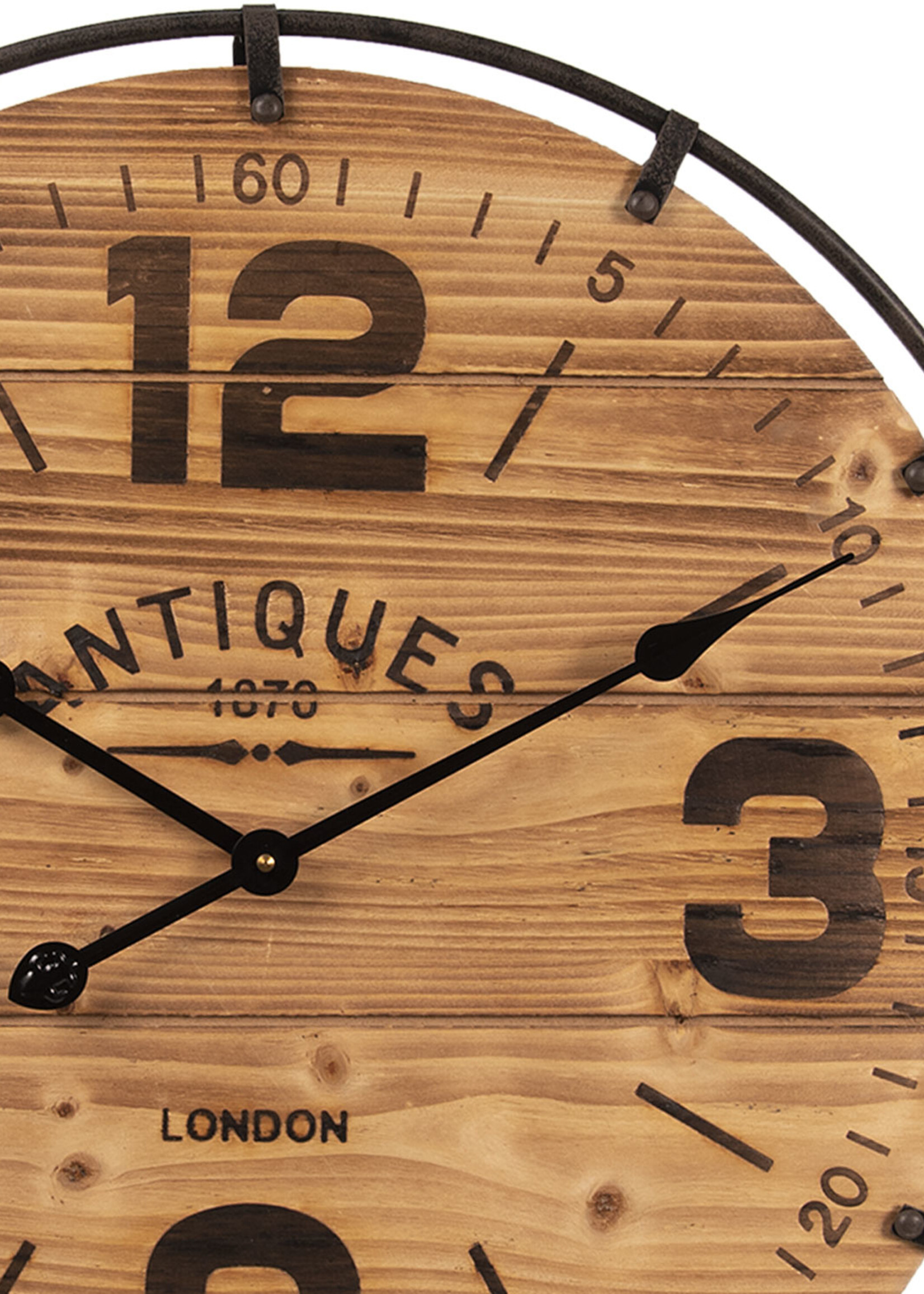 Clayre & Eef Horloge murale Ø 60*5 cm / 1*AA 5KL0127