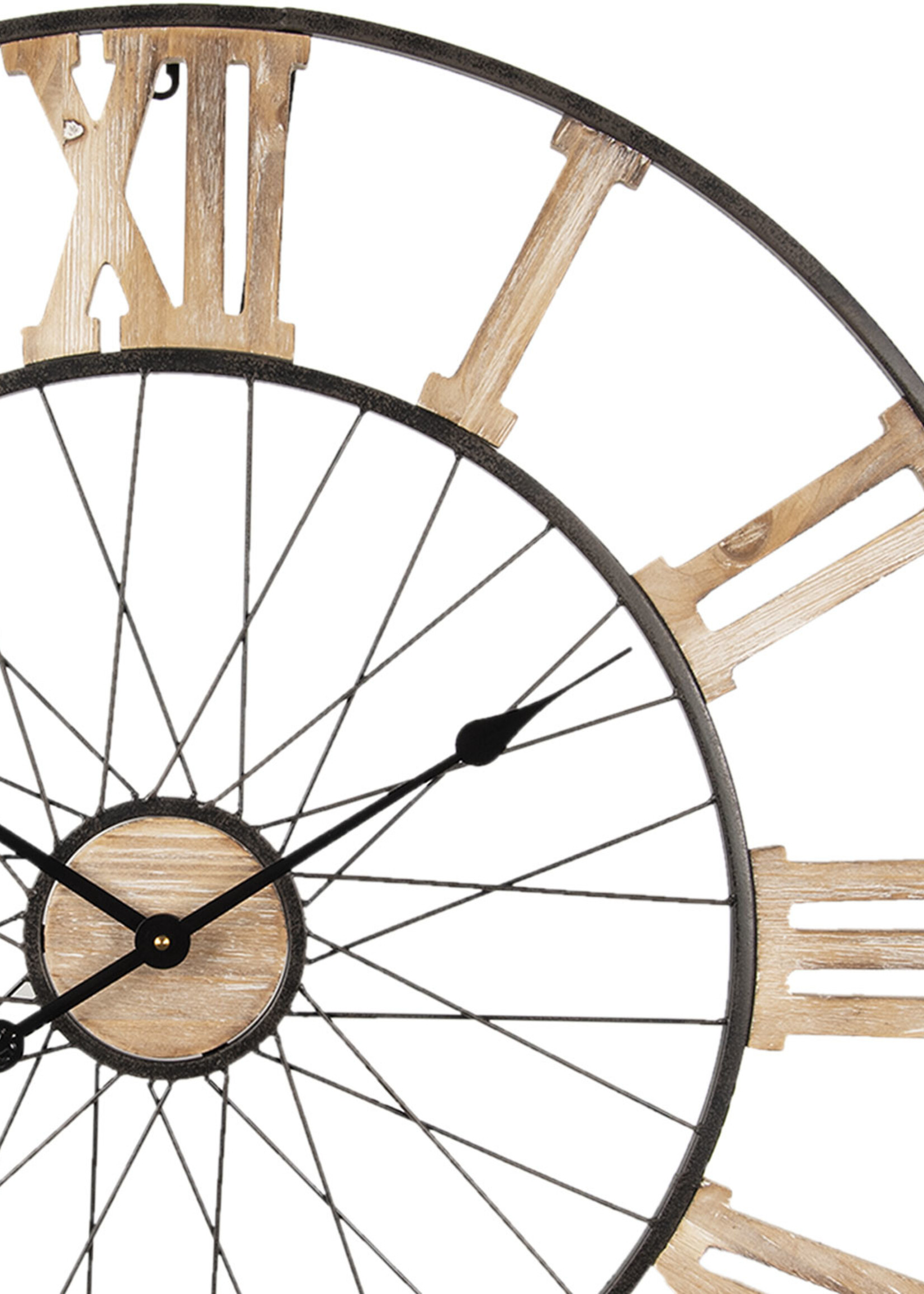 Clayre & Eef Horloge murale Ø 80*4 cm / 1*AA 5KL0136