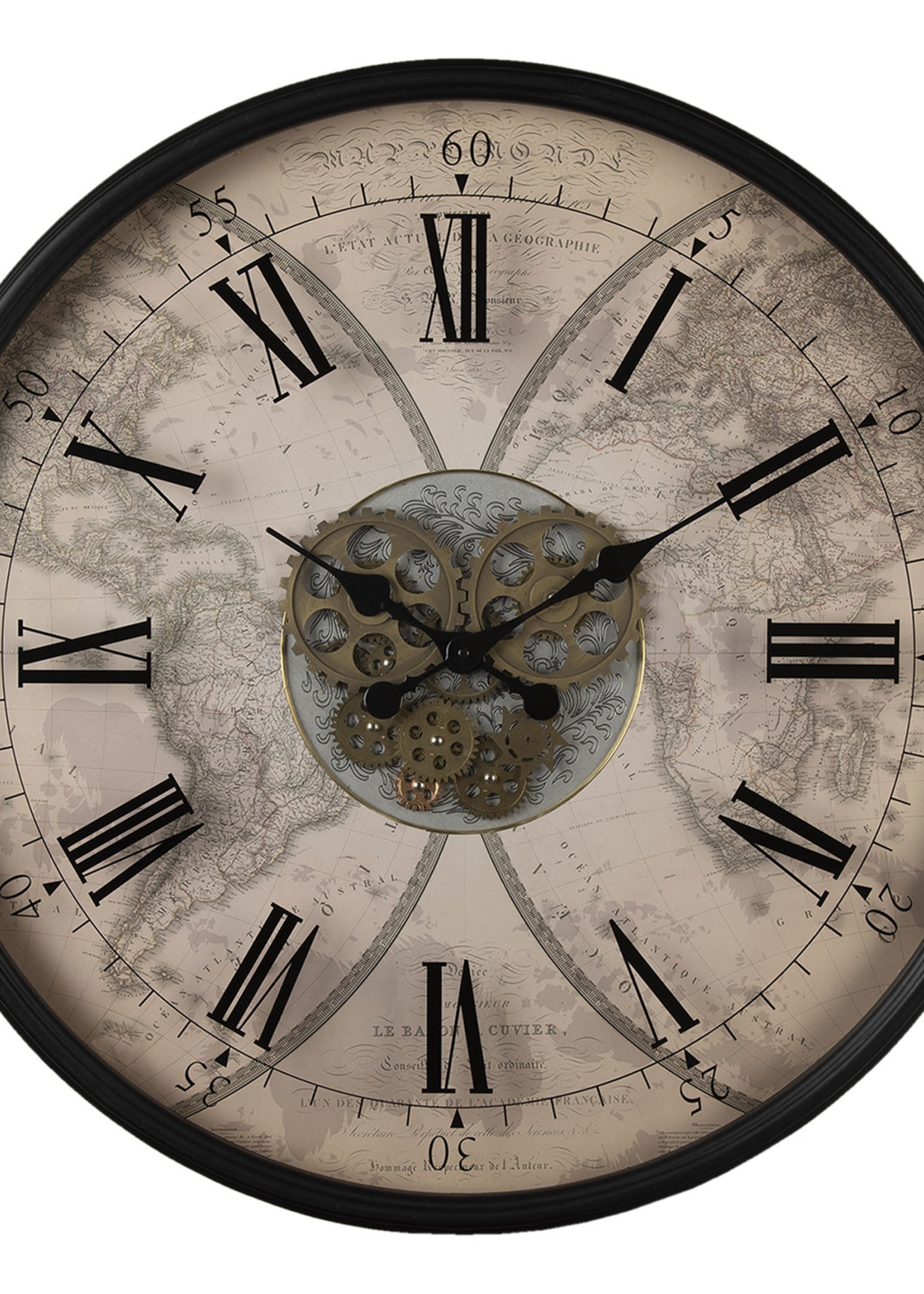 Clayre & Eef Horloge murale Ø 72*8 cm / 1*AA 5KL0172Z