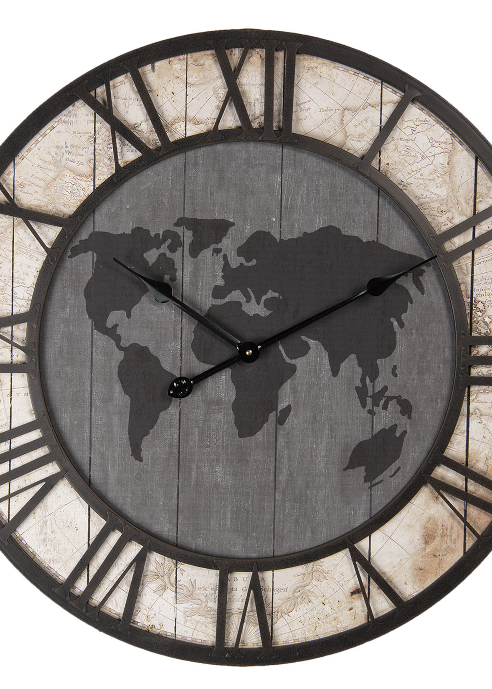 Clayre & Eef Horloge murale Ø 70*4 cm / 1*AA 5KL0177