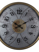 Clayre & Eef Horloge murale Ø 80*10 cm / 1*AA 5KL0195